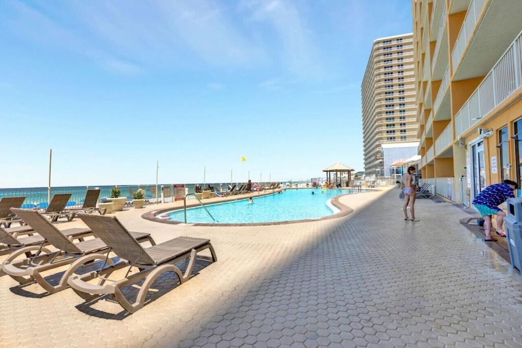 Treasure Island 707 - Gulf Front, Sunset Views, Heated Resort Pool & Hot Tub! Panama City Beach Buitenkant foto